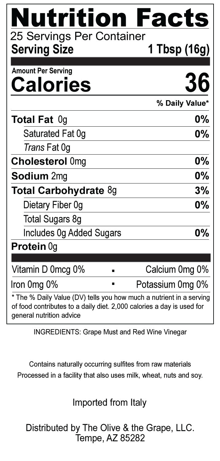 Traditional Style Dark Balsamic Vinegar Glaze